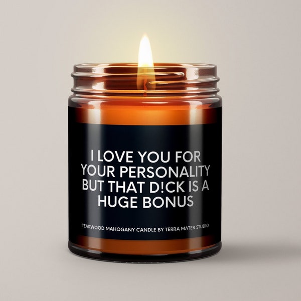 Funny Gifts For Him | Soy Wax Candle | Funny Candles | Funny Boyfriend Gift | Funny Gift For Husband | I Love You For Your Personality
