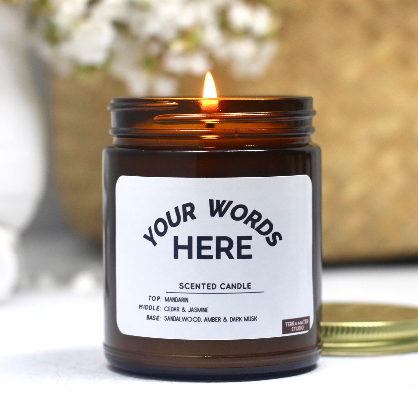 Personalized Candle Label Custom Candle Label Scented Etsy