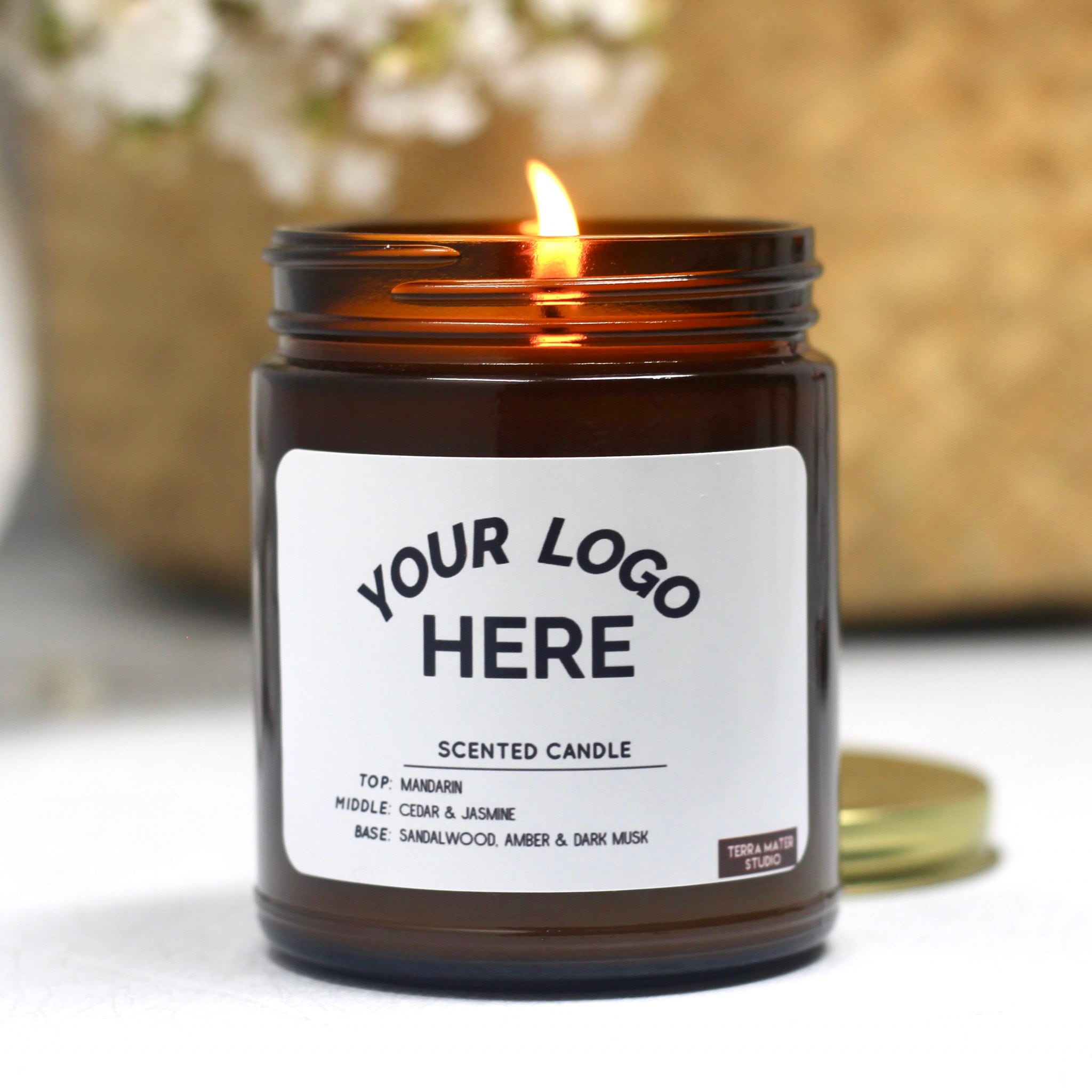 Custom Logo Scented Candle Personalized Candle Company Etsy