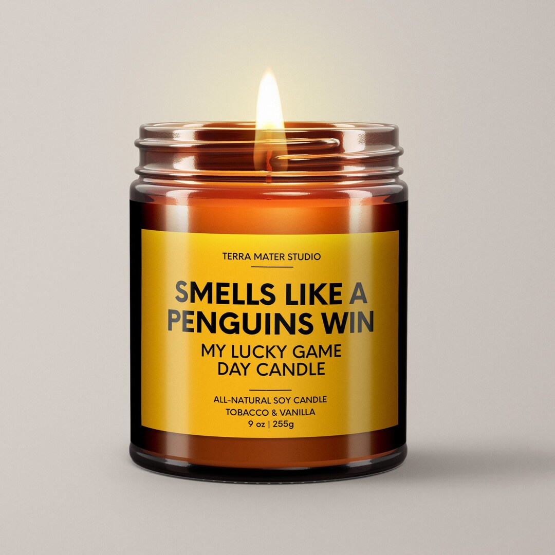 Smells Like A Penguins Win Pittsburgh Lucky Game Day Candle Soy Candle