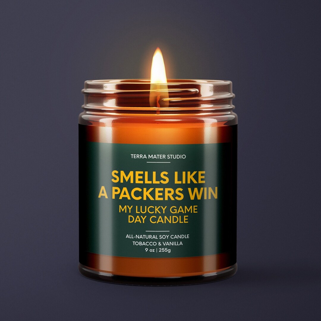 Smells Like A Packers Win Candle Green Bay Lucky Game Day Candle Soy ...