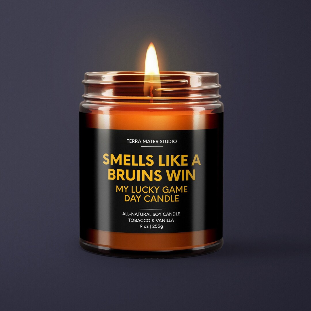 Smells Like A Bruins Win Candle Boston Lucky Game Day Candle Soy Wax ...