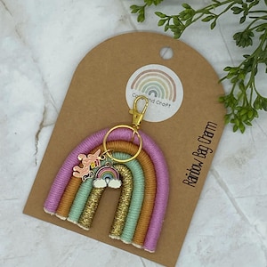 Rainbow Bag Charm - Rainbow Keychain - Backpack Rainbow Charm