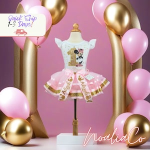 Minnie Mouse Birthday Outfit, Minnie Mouse Birthday Shirt, Minnie Mouse 1st and 2nd Birthday Outfit, Custom Minnie Birthday Shirt & Tutu Set