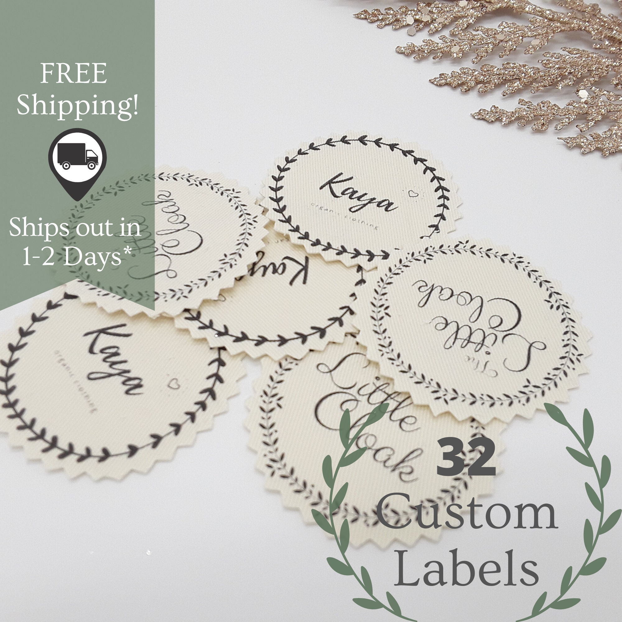 Custom Clothing Labels Twill Fabric Labels Custom Sew In Etsy