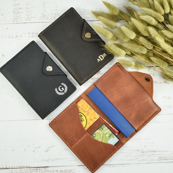 Personalized leather passport cover/Travel wallet