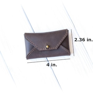 Leather business card holder/PERSONALIZED business card case/Credit card holder wallet/13 colors/Genuine leather image 3