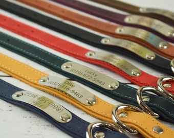 Dog leather collar, collar personalized, leather dog collar