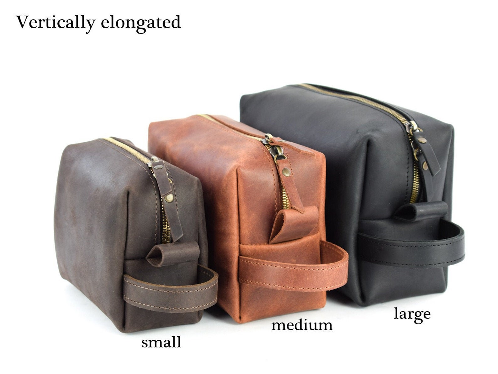 Personalized Leather Toiletry Bag/leather Dopp Kit Etsy