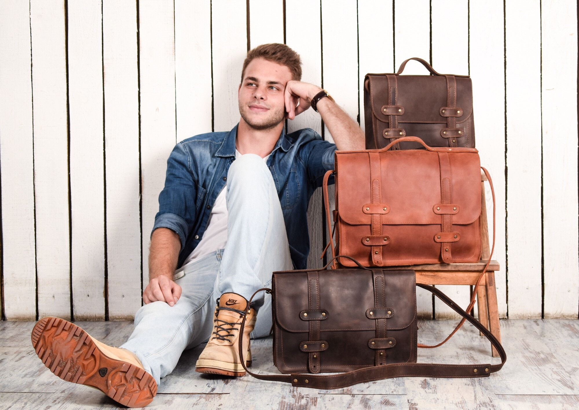 Nike leather man bag sale