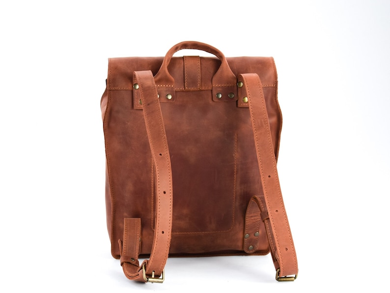 Brown leather backpack menWomens backpack13 /& 15 inch laptop backpack9 colorsPERSONALIZEDFull grain leather