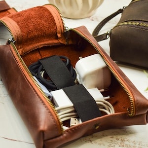 Keep Your Cables in Check with our Leather Cable Organizer - Order Now!