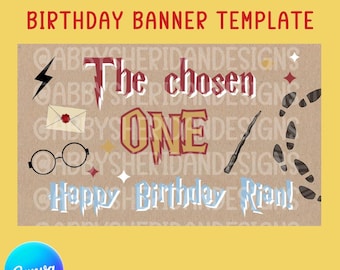 zauberhaftes Geburtstagsbanner, The Chosen One Party Dekoration (Digitaler Download)