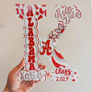 Custom College Wooden Letter, Sorority letter, Letter for Dorm Room, Initial Wooden Letter for College