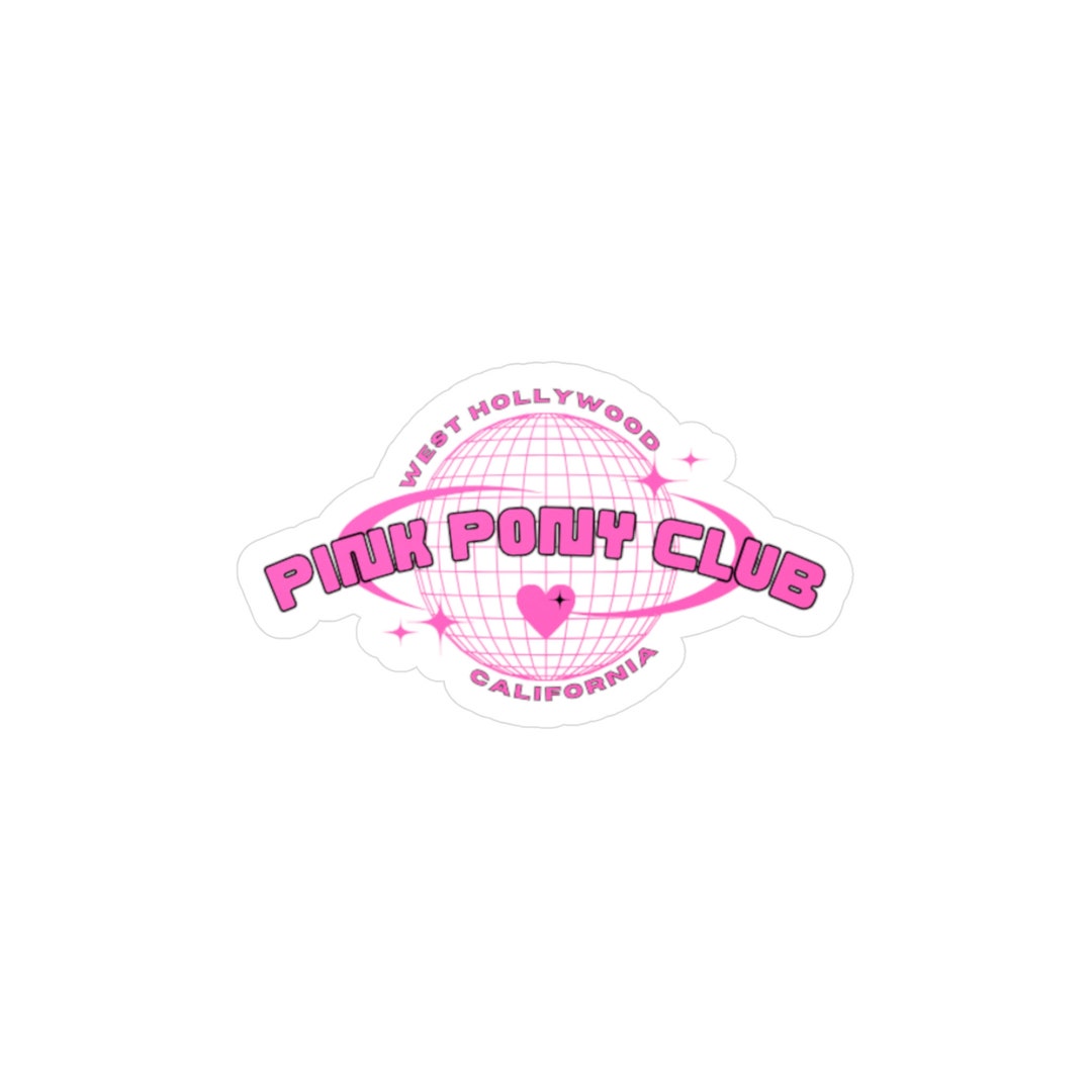 Chappell Roan Inspired Pink Pony Club Kisscut Vinyl Decals Pink Font Design Kisscut Vinyl