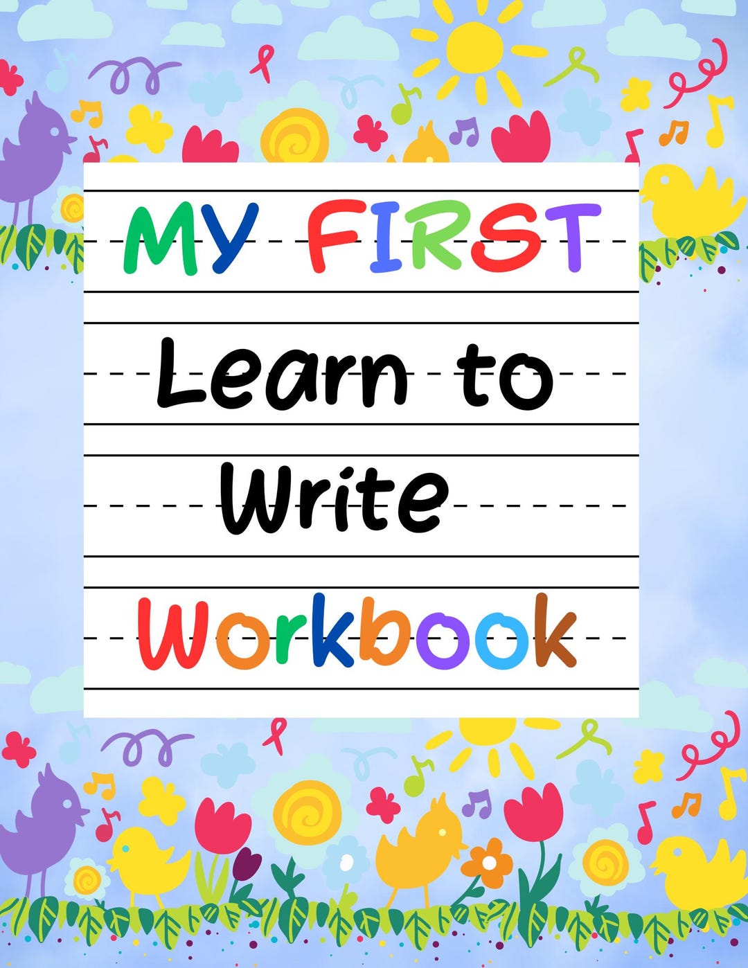 Printable Learn to Write Workbook, Practice Tracing for Toddlers Age 3 ...