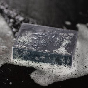 Charcoal Tea Tree Soap 5 oz bar. Breakout Buster. Oily skin, acne relief. Detox Soap.