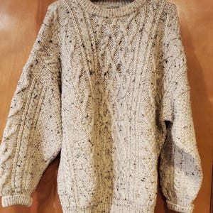 Wool Women&#39;s Cableknit Sweater from Scottland