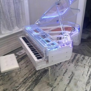 Wurletzer 2024 Crystal Clear Baby Grand 5 Piano, in stock, can install player, can move, Ship Xtra. image 5