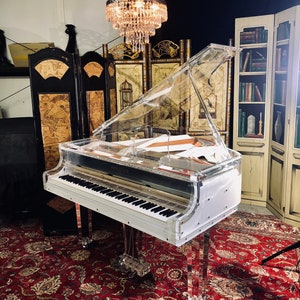 Wurletzer 2024 Crystal Clear Baby Grand 5 Piano, in stock, can install player, can move, Ship Xtra. image 1