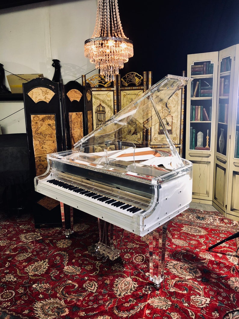 Wurletzer 2024 Crystal Clear Baby Grand 5 Piano, in stock, can install player, can move, Ship Xtra. image 1