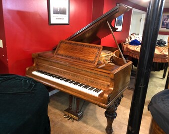 Stieff Shaw Art Case 7’ Grand Piano, 1890 Rebuilt