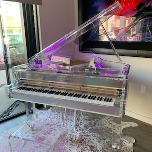 Wurletzer 2024 Crystal Clear Baby Grand 5 Piano, in stock, can install player, can move, Ship Xtra. image 4