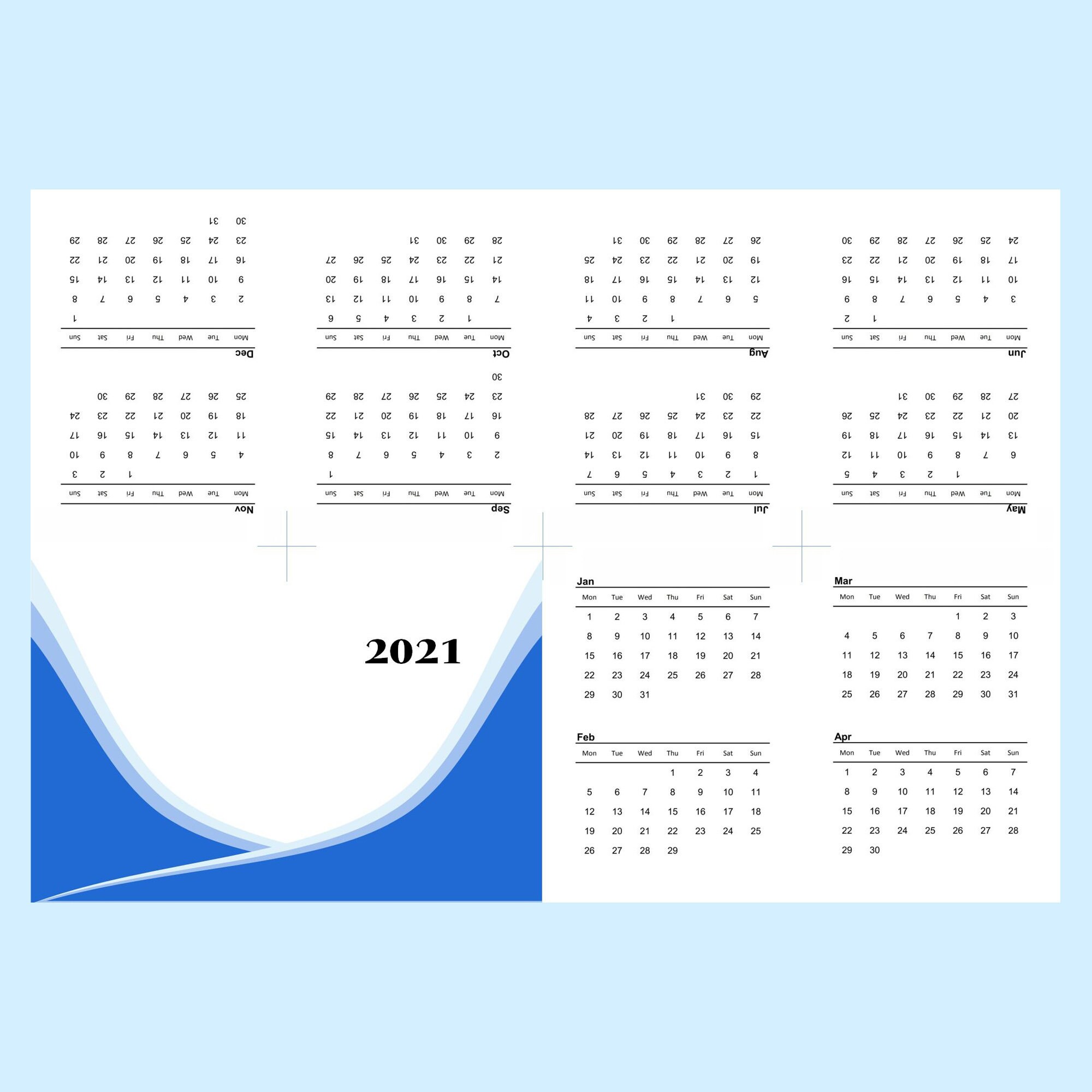 2021-pocket-mini-calendar-8-page-foldable-printable-a7-size-diy-zine