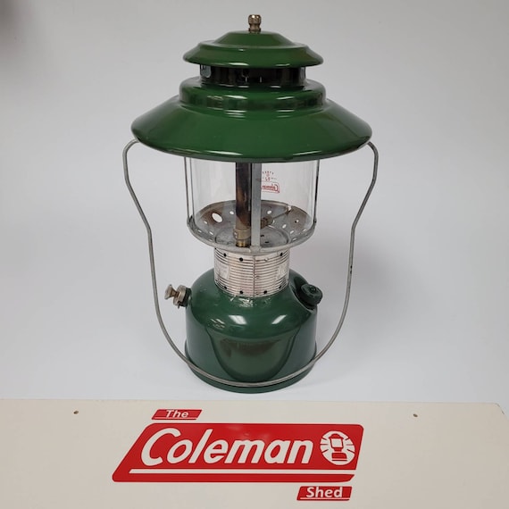 Green Coleman 10/68 228F Dual Mantle Lantern. October 1968