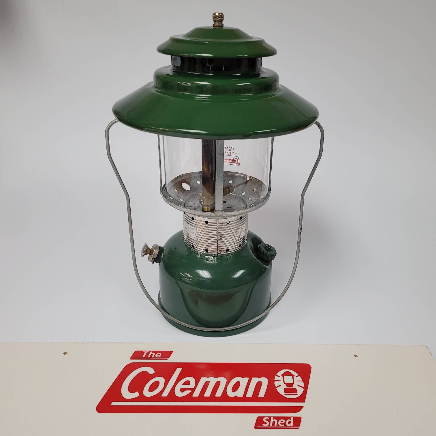 Green Coleman 10/68 228F Dual Mantle Lantern. October 1968