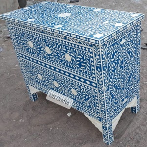 Bone inlay chest of drawer, Bone inlay living room console, bone inlay Highboy