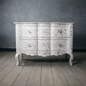 Curved front dresser best sale