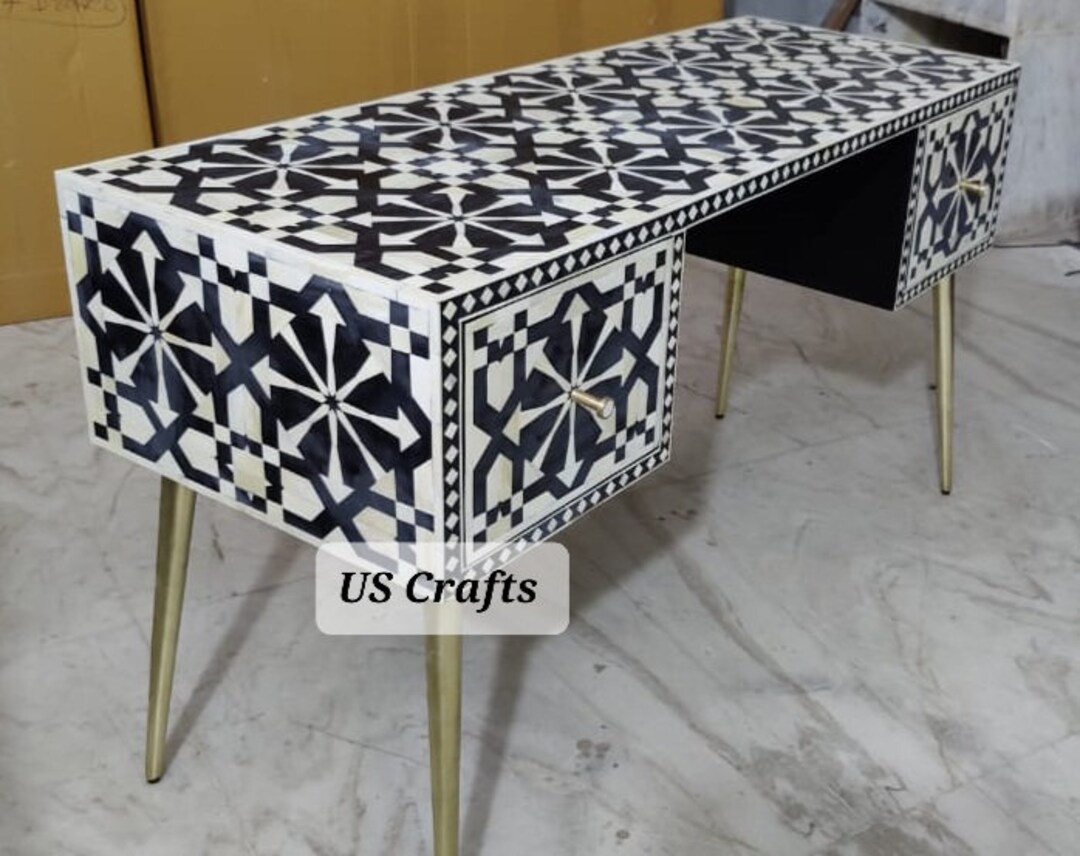 Bone Inlay Optical Table/desk,bone Inlay Table,bone Inlay Table Desk ...