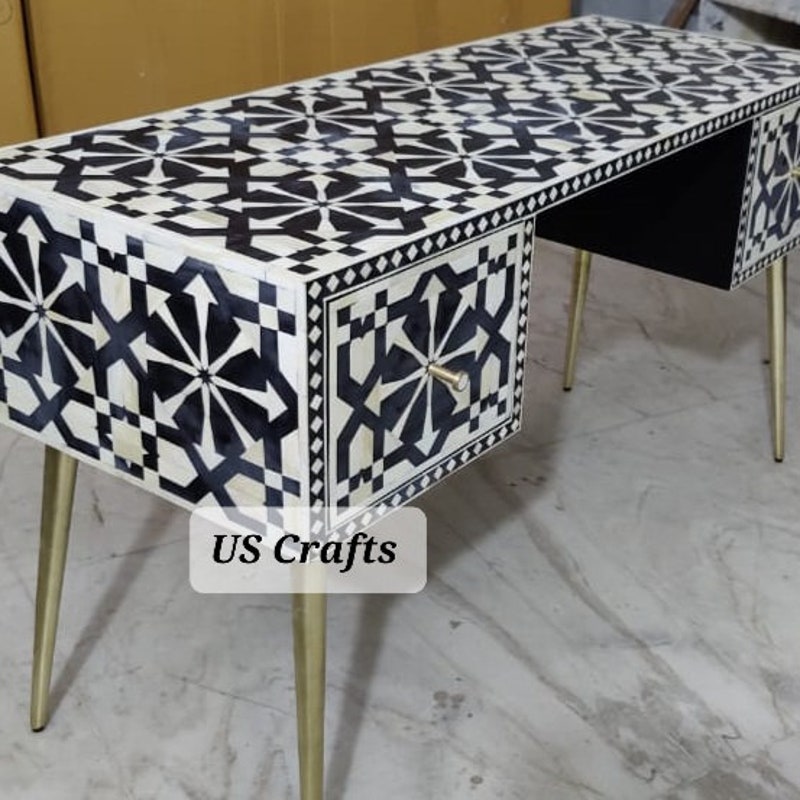 Bone Inlay Bench - Etsy