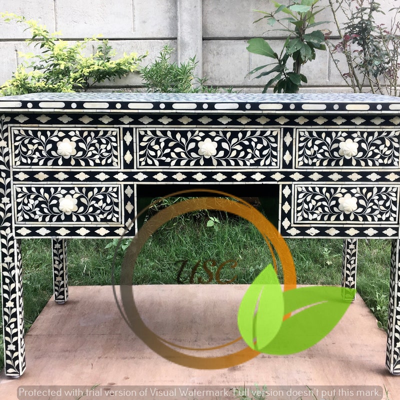 Bone Inlay Bench - Etsy