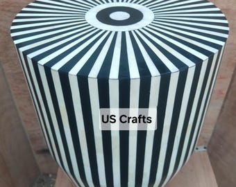 Bone inaly coffee table in Black,Bone inlay coffee table in black,Bone inlay sidetable,Bone inlay stool black,bone inlay furniture