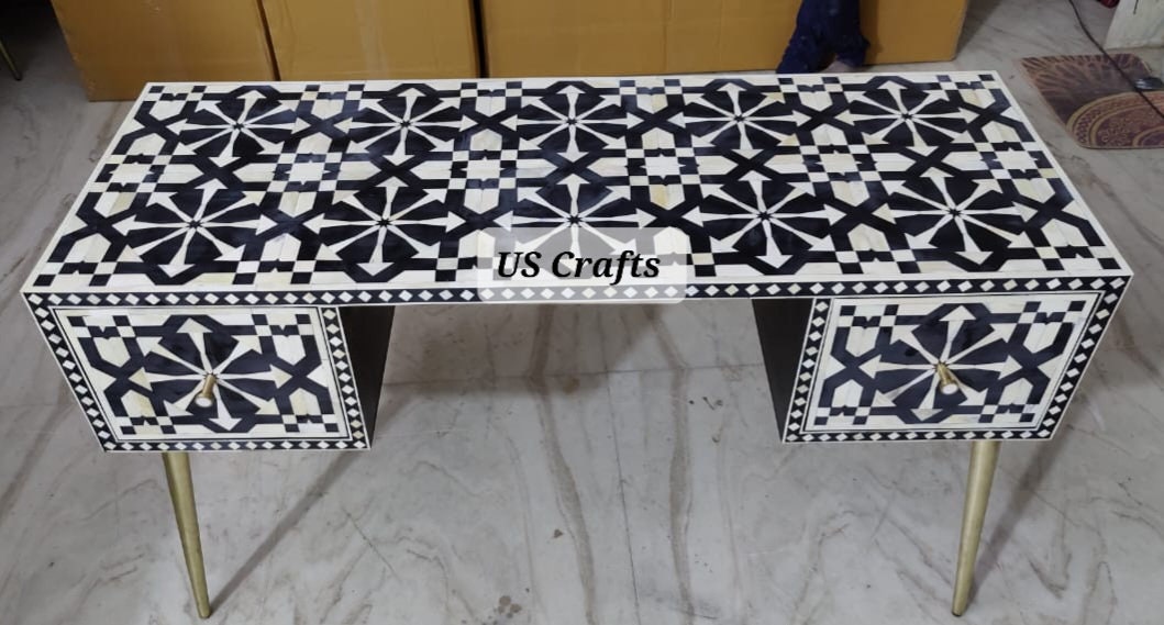 Bone Inlay Optical Table/desk,bone Inlay Table,bone Inlay Table Desk ...