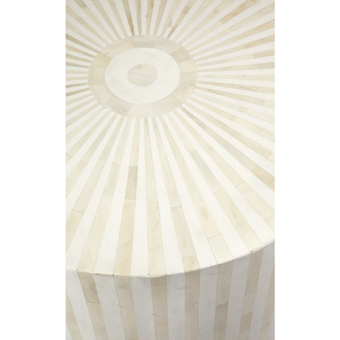 Bone Inlay Circular Table Bone Inlay Stripe Design Round End Table , Bone Inlay Stripe Design ...