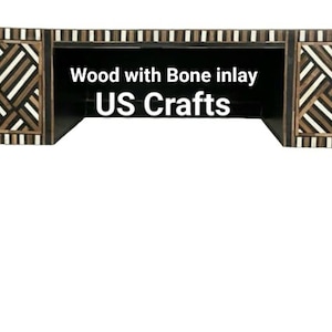 Bone Inlay Optical Design 2 Drawer Console Table , Bone Inlay Optical Design 2 Drawer Desk Table , Bone Inlay Study Table