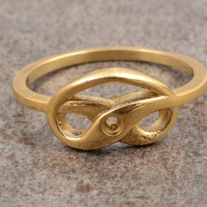 Gold Infinity Ring, Handmade brass Ring, Infinite Love Ring, Unique  Ring, Dainty ring, Valentine Gift, Personalized gift, Gift for her