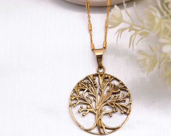 Tree of Life Pendant Hand cut Tree Of Life Medallion  Family Tree Necklace Dainty Tree of Life Pendant sacred symbol jewelry