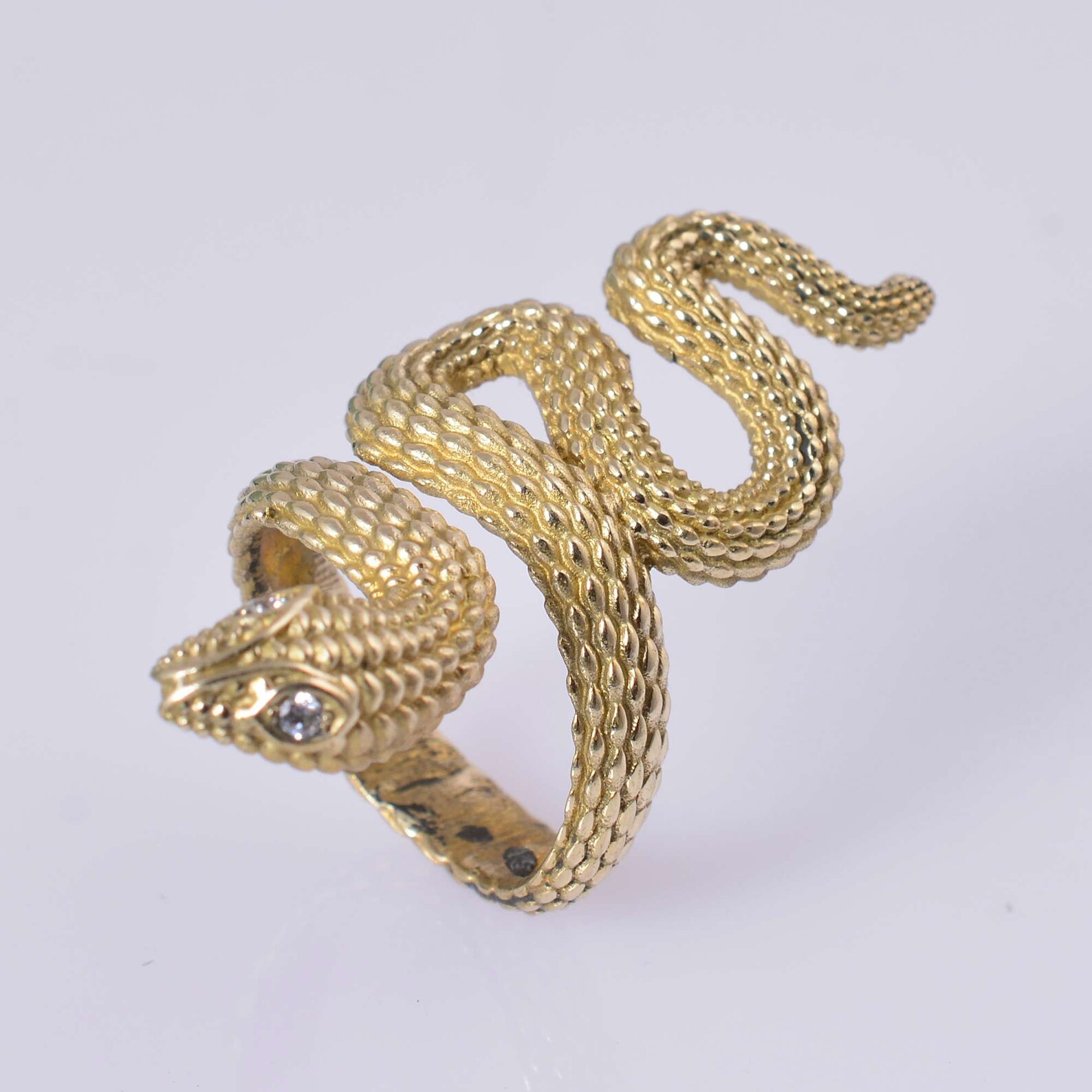 Snake Ring Brass Ring Serpent Ring Reptile Jewelry Etsy