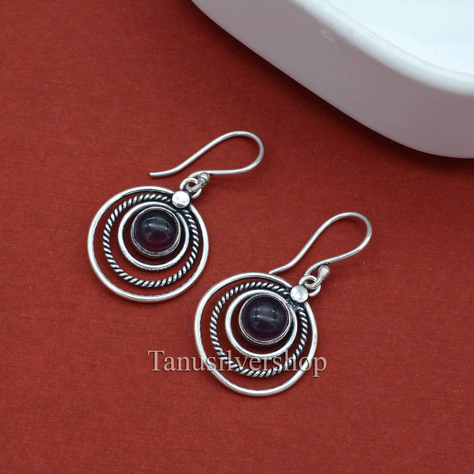 Boucles D'Oreilles Anciennes - ONYX Véritable & PLAQUÉ OR - Design Scandinave Animalier