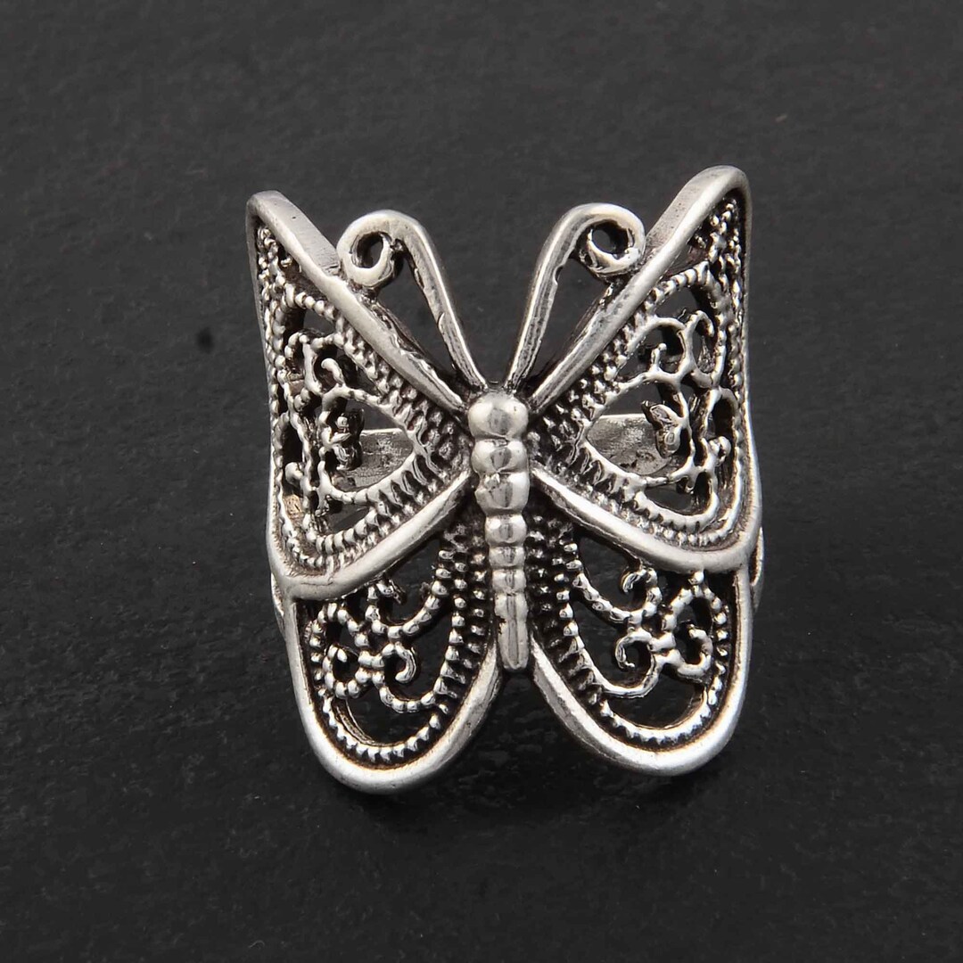 Butterfly Ring, Solid 925 Sterling Silver Ring, Filigree Butterfly Ring, Statement Ring