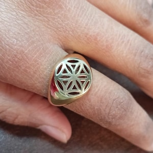 Mandala Ring, tribal Ring, cuff ring, flower ring, Statement Ring, Gold Ring, Artisan Ring, Vintage Ring, Large Ring, Full Finger Ring,