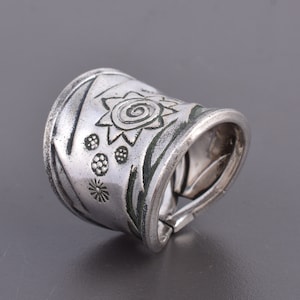 Silver Mandala Ring • 925 Sterling Silver • Filigree Ring • Spiritual Ring • Stackable Ring • Victorian Ring • Meditation Ring • Boho Ring
