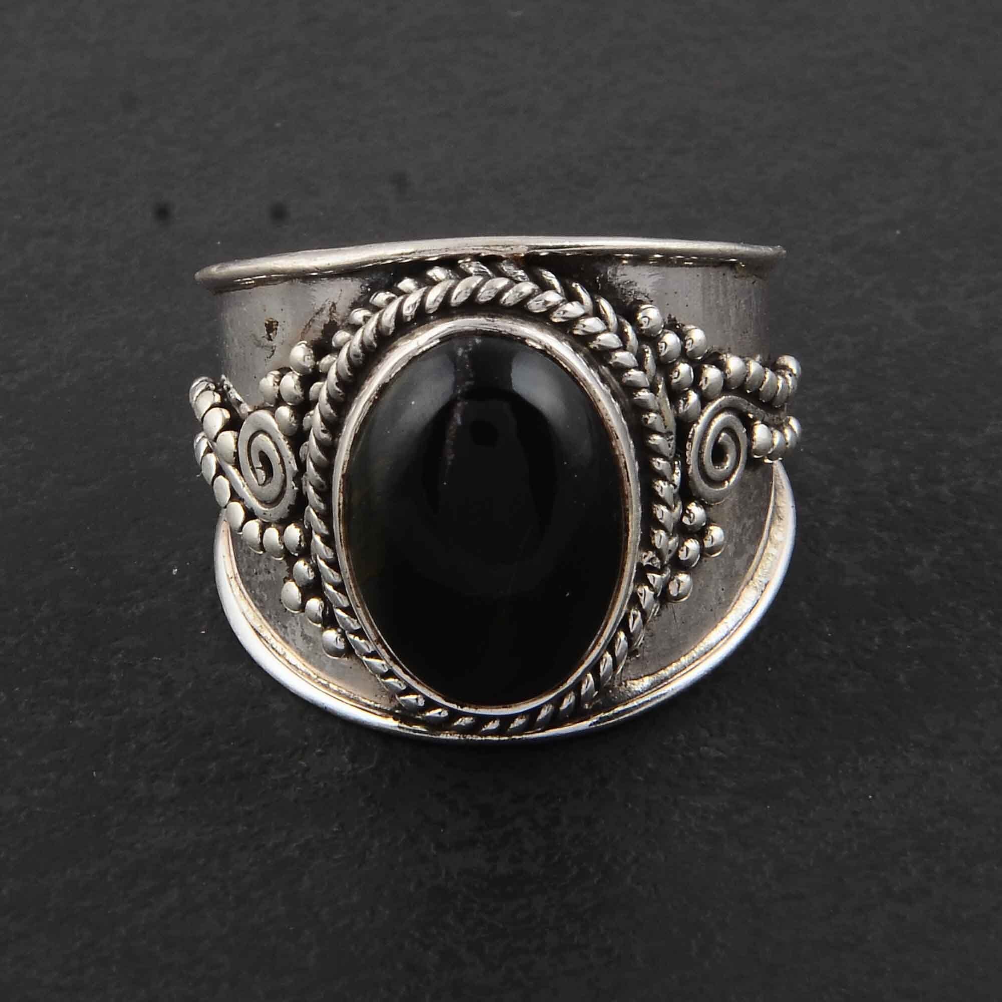 black obsidian stone ring black obsidian stone ring