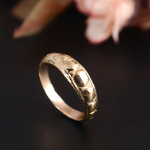 Brass Dome Ring, Minimalist Ring, Dainty Ring, Minimalist Ring, Dome Croissant Ring, Gold Croissant Ring, Signet Ring, Chunky Ring