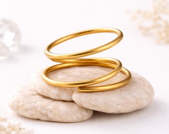 Anillo férula para artritis de plata y latón, anillo de soporte para dedos EDS, férula para dedo en martillo, soporte tipo boutonniere, anillo minimalista