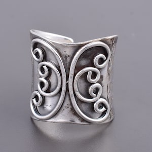 Butterfly Ring, Solid 925 Sterling Silver Ring, Filigree Butterfly Ring, Long Statement Ring Butterfly Jewelry, Wide Ring, Ethnic Ring